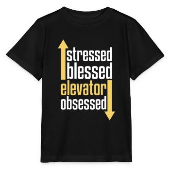 Elevator Elevator - Stanley/Stella MINI CREATOR Kids’ T-Shirt - black - Front - Mikhail (115cm)