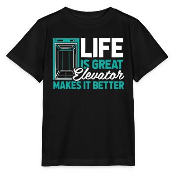 Elevator Elevator - Stanley/Stella MINI CREATOR Kids’ T-Shirt - black - Front - Mikhail (115cm)