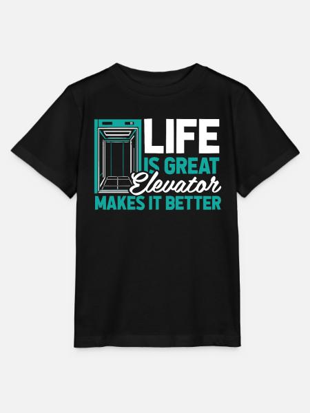 Fahrstuhl Aufzug - Stanley/Stella Kinder T-Shirt MINI CREATOR - Schwarz
