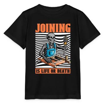 Charpentier Charpentier Squelette de charpentier - T-shirt bio MINI CREATOR Stanley/Stella Enfant - noir - Devant - Mikhail (115cm)