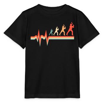 Battement de cœur d’électrocardiogramme de softball - T-shirt bio MINI CREATOR Stanley/Stella Enfant - noir - Devant - Mikhail (115cm)