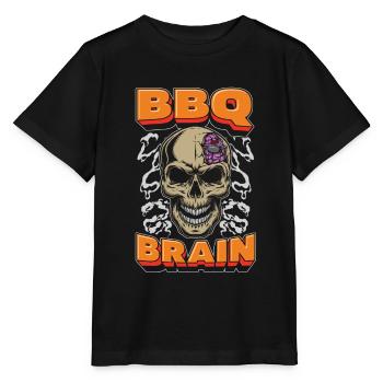 Bbq Grilling Skull Bbq Brain - Stanley/Stella MINI CREATOR Kids’ T-Shirt - black - Front - Mikhail (115cm)