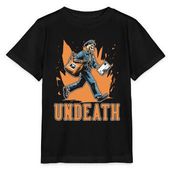 Postman Postman Squelette Mort-Vivant - T-shirt bio MINI CREATOR Stanley/Stella Enfant - noir - Devant - Mikhail (115cm)
