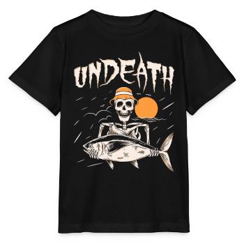 Pêcheur à la ligne Mort-vivant - T-shirt bio MINI CREATOR Stanley/Stella Enfant - noir - Devant - Mikhail (115cm)
