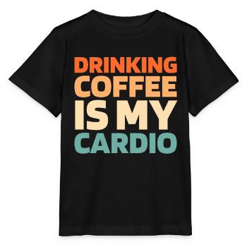 Café Citation cardio amusante - T-shirt bio MINI CREATOR Stanley/Stella Enfant - noir - Devant - Mikhail (115cm)