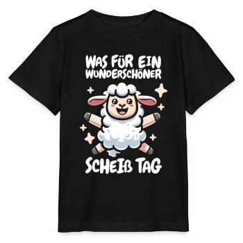 Sheep funny please keep your mouth shut - Stanley/Stella MINI CREATOR Kids’ T-Shirt - black - Front - Mikhail (115cm)