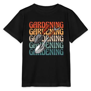 Hobbygärtner Garten - Stanley/Stella Kinder T-Shirt MINI CREATOR  - Schwarz - Vorne - Mikhail (115cm)