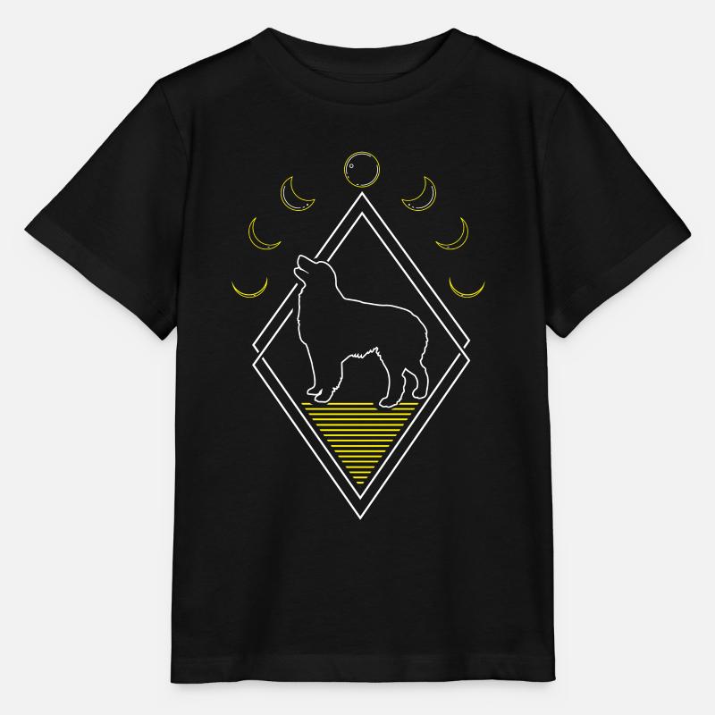 Berger Australien Abstrait Phases de Lune - T-shirt bio MINI CREATOR Stanley/Stella Enfant - noir