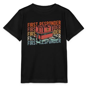 Rettungsdienst Sanitäter Rettungssanitäter - Stanley/Stella Kinder T-Shirt MINI CREATOR  - Schwarz - Vorne - Mikhail (115cm)