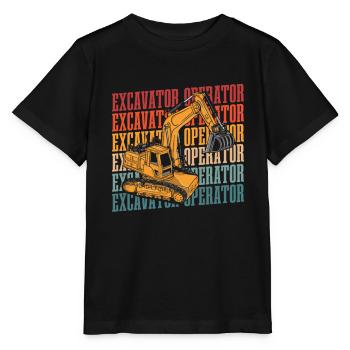 Excavator Operator - Stanley/Stella MINI CREATOR Kids’ T-Shirt - black - Front - Mikhail (115cm)