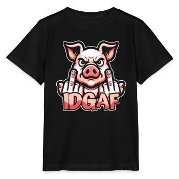 éleveur de porcs Je m’en fous - T-shirt bio MINI CREATOR Stanley/Stella Enfant - noir - Devant - Mikhail (115cm)
