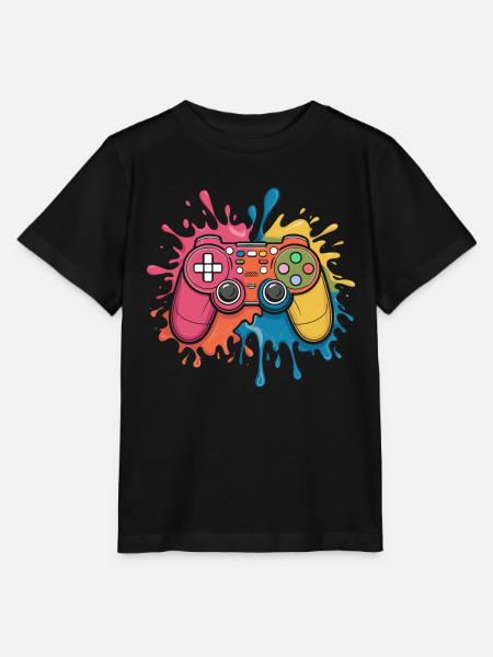 Gamer Gaming Aquarell Gaming Controller - T-shirt MINI CREATOR barn från Stanley/Stella - svart