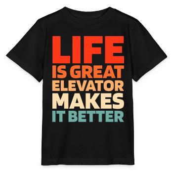 Elevator Elevator - Stanley/Stella MINI CREATOR Kids’ T-Shirt - black - Front - Mikhail (115cm)