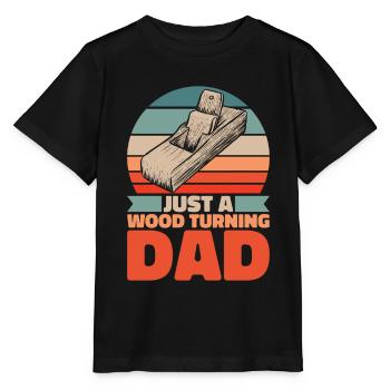 Tourneur sur bois Père - T-shirt bio MINI CREATOR Stanley/Stella Enfant - noir - Devant - Mikhail (115cm)