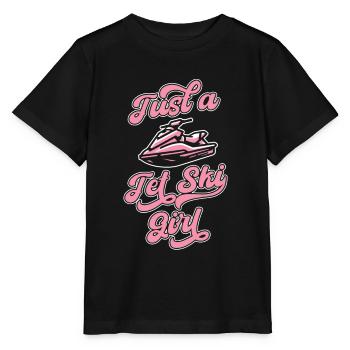 Jet Ski Just A Jet Ski Girl - Stanley/Stella Kinder T-Shirt MINI CREATOR  - Schwarz - Vorne - Mikhail (115cm)