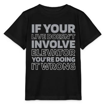 Elevator Elevator - Stanley/Stella MINI CREATOR Kids’ T-Shirt - black - Front - Mikhail (115cm)