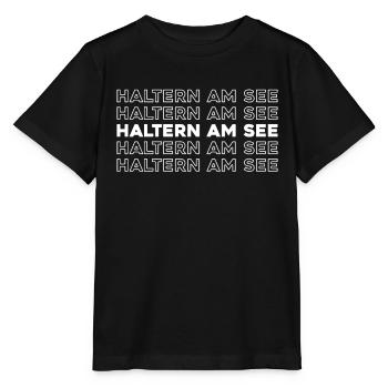 German city of Haltern can be seen - Stanley/Stella MINI CREATOR Kids’ T-Shirt - black - Front - Mikhail (115cm)