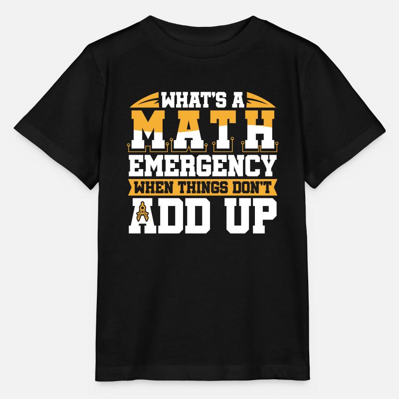 Mathe Mathematik Witzig Math Jeu de mots amusant - T-shirt bio MINI CREATOR Stanley/Stella Enfant - noir