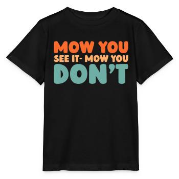 Lawn mower mowing - Stanley/Stella MINI CREATOR Kids’ T-Shirt - black - Front - Mikhail (115cm)