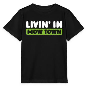 Lawn mower mowing - Stanley/Stella MINI CREATOR Kids’ T-Shirt - black - Front - Mikhail (115cm)