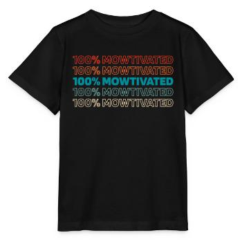 Lawn mower mowing - Stanley/Stella MINI CREATOR Kids’ T-Shirt - black - Front - Mikhail (115cm)