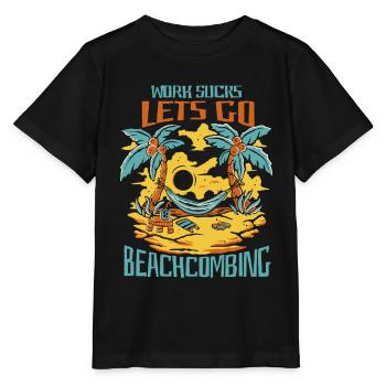 Beach combing - Stanley/Stella MINI CREATOR Kids’ T-Shirt - black - Front - Mikhail (115cm)