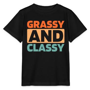 Rasenmäher Mähen - Stanley/Stella Kinder T-Shirt MINI CREATOR  - Schwarz - Vorne - Mikhail (115cm)