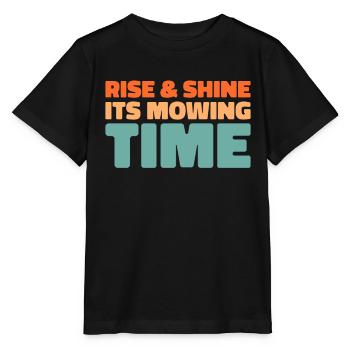Lawn mower mowing - Stanley/Stella MINI CREATOR Kids’ T-Shirt - black - Front - Mikhail (115cm)