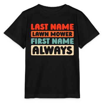 Rasenmäher Mähen - Stanley/Stella Kinder T-Shirt MINI CREATOR  - Schwarz - Vorne - Mikhail (115cm)