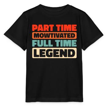 Lawn mower mowing - Stanley/Stella MINI CREATOR Kids’ T-Shirt - black - Front - Mikhail (115cm)