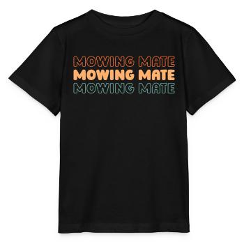 Lawn mower mowing - Stanley/Stella MINI CREATOR Kids’ T-Shirt - black - Front - Mikhail (115cm)