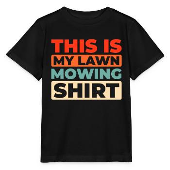 Lawn mower mowing - Stanley/Stella MINI CREATOR Kids’ T-Shirt - black - Front - Mikhail (115cm)
