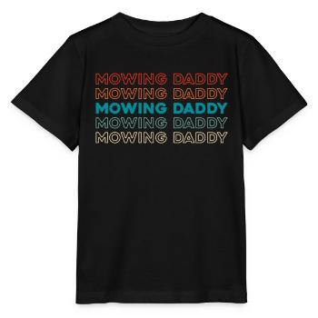 Lawn mower mowing - Stanley/Stella MINI CREATOR Kids’ T-Shirt - black - Front - Mikhail (115cm)