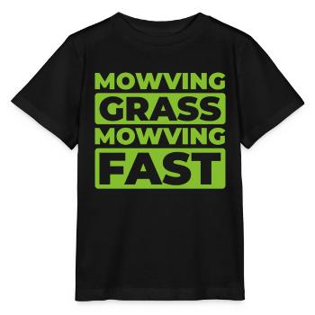 Lawn mower mowing - Stanley/Stella MINI CREATOR Kids’ T-Shirt - black - Front - Mikhail (115cm)