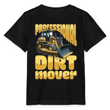 Bulldozer Planierraupe - T-shirt bio MINI CREATOR Stanley/Stella Enfant - noir - Devant - Mikhail (115cm)
