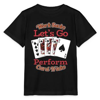 Card tricks - Stanley/Stella MINI CREATOR Kids’ T-Shirt - black - Front - Mikhail (115cm)