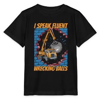 Expert en démolition - T-shirt bio MINI CREATOR Stanley/Stella Enfant - noir - Devant - Mikhail (115cm)