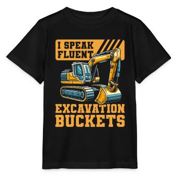 Excavator Operator - Stanley/Stella MINI CREATOR Kids’ T-Shirt - black - Front - Mikhail (115cm)