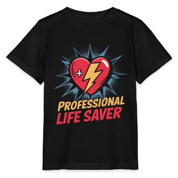 Intensive care nurse - Stanley/Stella MINI CREATOR Kids’ T-Shirt - black - Front - Mikhail (115cm)