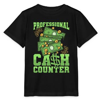 Employé de banque - T-shirt bio MINI CREATOR Stanley/Stella Enfant - noir - Devant - Mikhail (115cm)