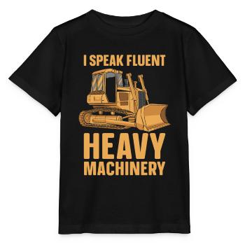 Bulldozer Planierraupe - T-shirt bio MINI CREATOR Stanley/Stella Enfant - noir - Devant - Mikhail (115cm)