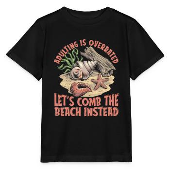Beach combing - Stanley/Stella MINI CREATOR Kids’ T-Shirt - black - Front - Mikhail (115cm)