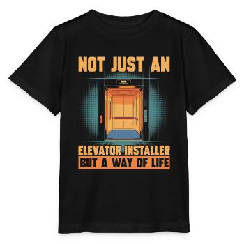 Installateur d’ascenseur - T-shirt bio MINI CREATOR Stanley/Stella Enfant - noir - Devant - Mikhail (115cm)