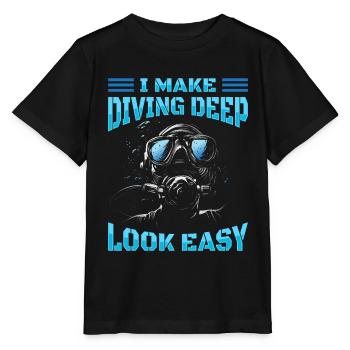Commercial diver - Stanley/Stella MINI CREATOR Kids’ T-Shirt - black - Front - Mikhail (115cm)