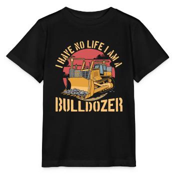 Bulldozer Planierraupe - T-shirt bio MINI CREATOR Stanley/Stella Enfant - noir - Devant - Mikhail (115cm)