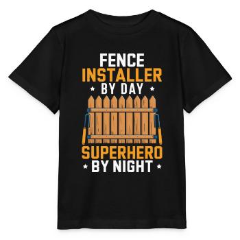 Installateur de clôture - T-shirt bio MINI CREATOR Stanley/Stella Enfant - noir - Devant - Mikhail (115cm)