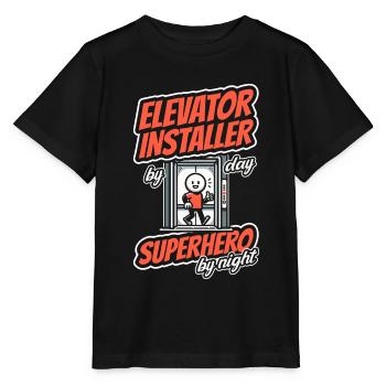 Installateur d’ascenseur - T-shirt bio MINI CREATOR Stanley/Stella Enfant - noir - Devant - Mikhail (115cm)