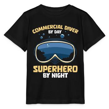 Commercial diver - Stanley/Stella MINI CREATOR Kids’ T-Shirt - black - Front - Mikhail (115cm)