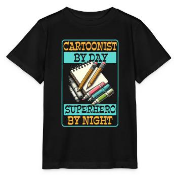 Dessinateur - T-shirt bio MINI CREATOR Stanley/Stella Enfant - noir - Devant - Mikhail (115cm)