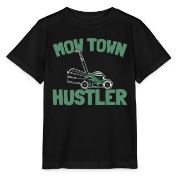 Lawn mower mowing - Stanley/Stella MINI CREATOR Kids’ T-Shirt - black - Front - Mikhail (115cm)
